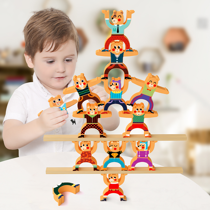 叠叠乐儿童益智玩具大力士平衡0-2岁宝宝婴幼儿早教亲子互动3积木