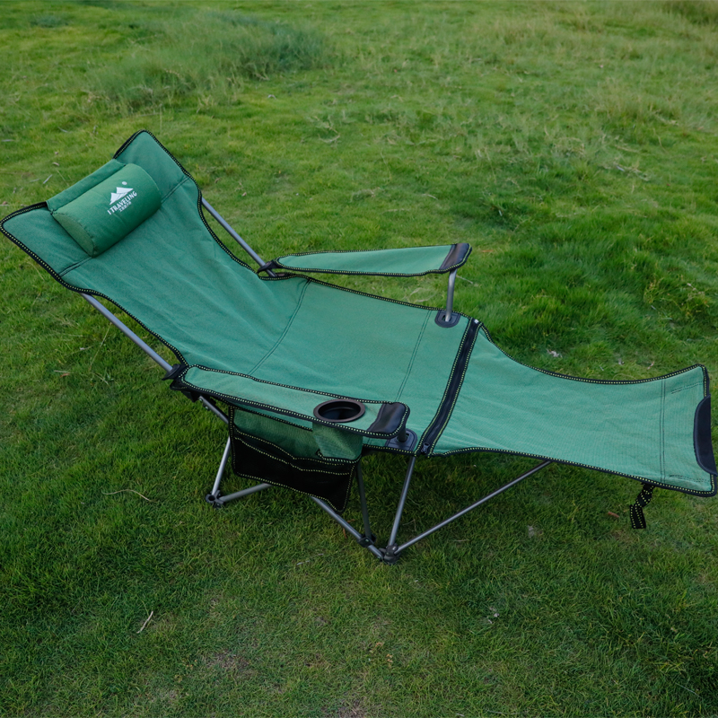 户外折叠椅躺椅午睡午休床便携式野外露营靠背钓鱼椅坐躺两用椅床