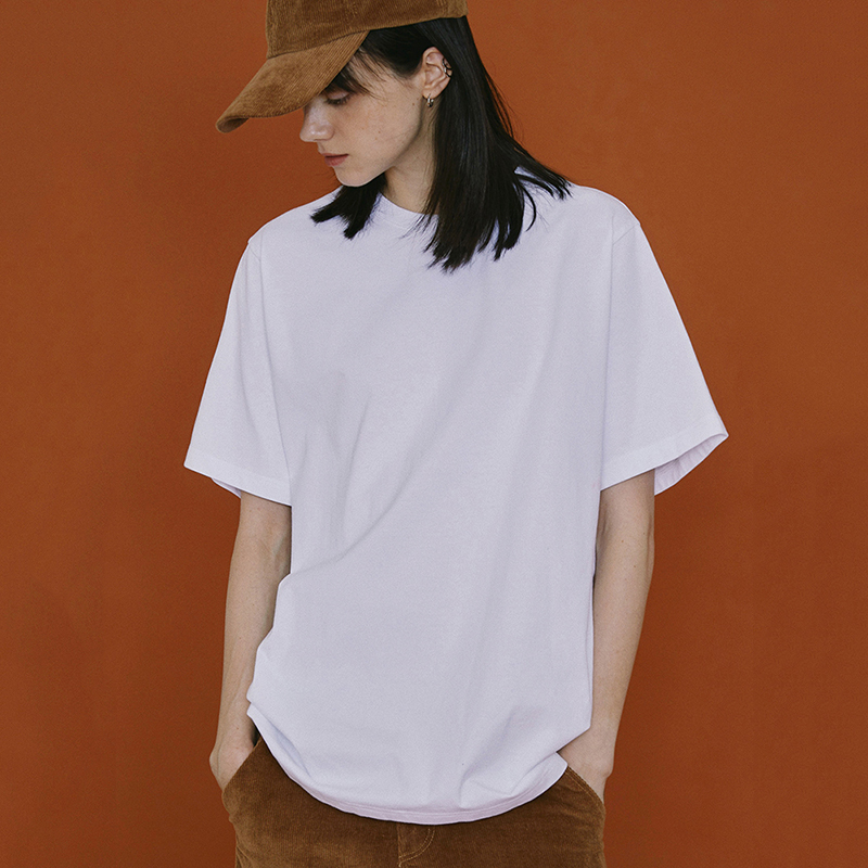 NEATO逆光UNI基本款系列 中性圆领中长款宽松显瘦黑 白色短袖T恤