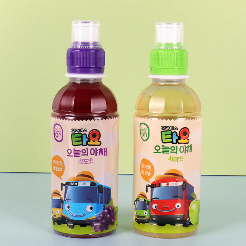 韩国进口小公交车太友葡萄味苹果味饮料220ml 儿童营养果蔬汁饮品