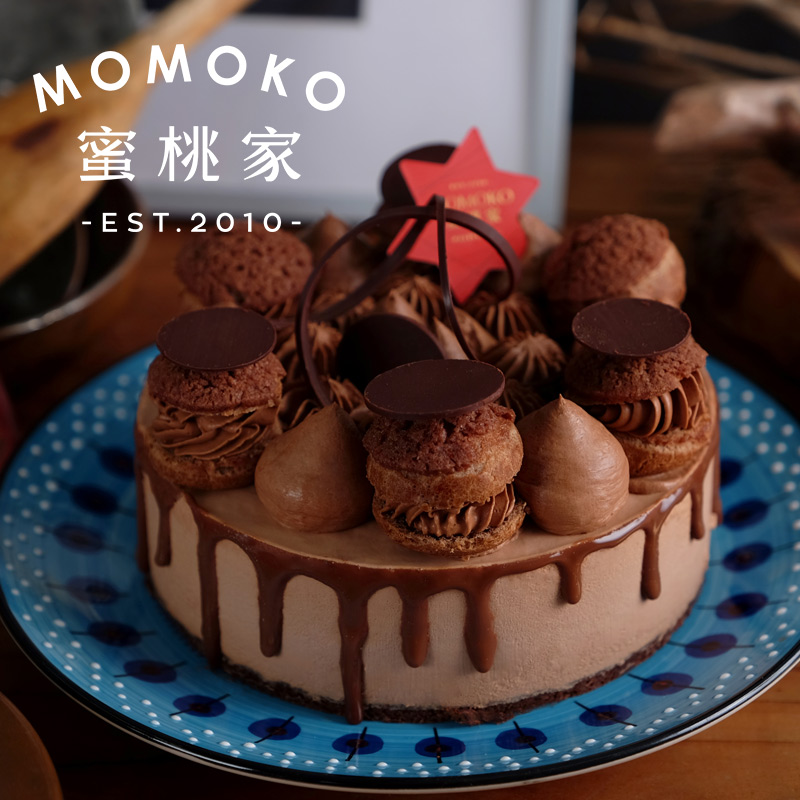 MOMOKO蜜桃家樱桃巧克力黑森林生日蛋糕慕斯成都同城配送重庆芝士