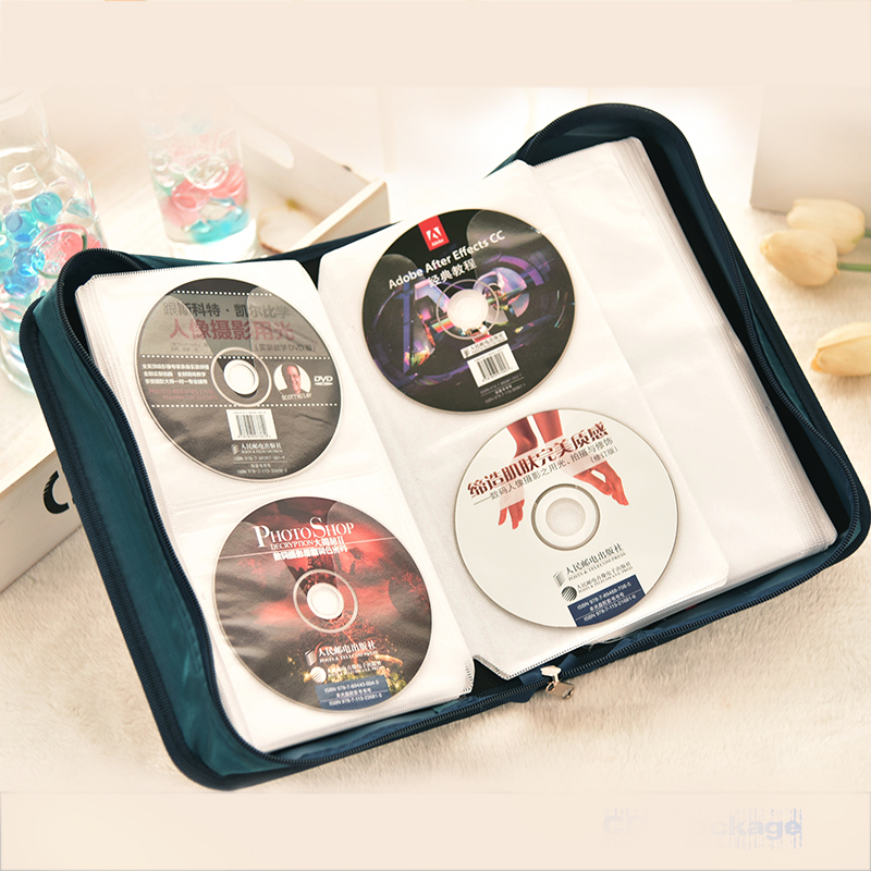 超大号光碟收纳包128片装丝光布CD盒CD包家用VCD蓝光碟收纳盒