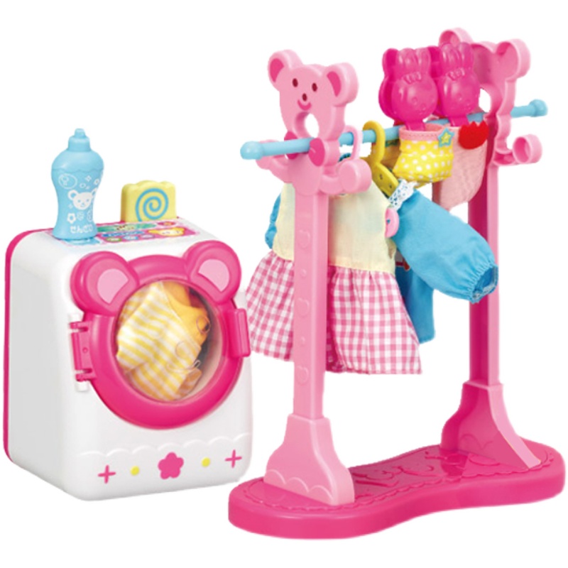 新款现货日本咪露娃娃洗衣机套衣服架居家配件儿童玩具女孩过家家
