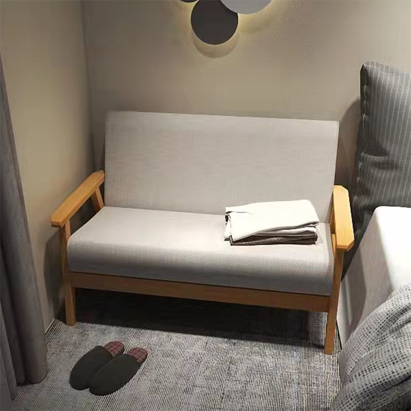 简易沙发小户型公寓日式实木ins风出租房2布艺3客厅单人位双人椅