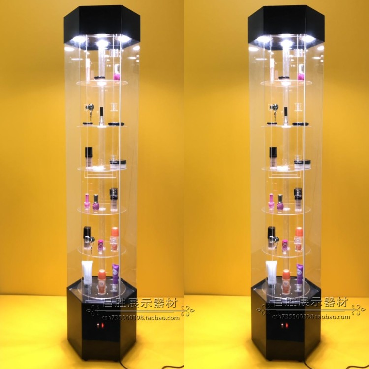 有机玻璃展示架化妆品精品手机手表旋转展示柜亚克力口腔模型展柜
