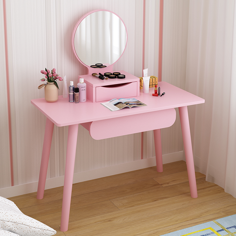 梳妆台卧室简约现代收纳柜一体网红ins风小户型家用化妆台储物桌
