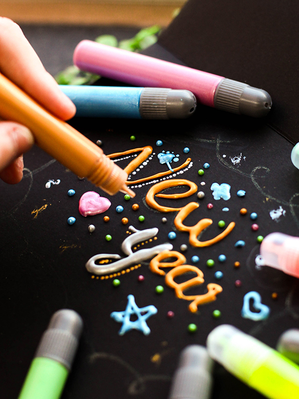 创意相册DIY彩色立体画泡泡笔手工涂鸦6色金属水晶夜光陶瓷纺织笔