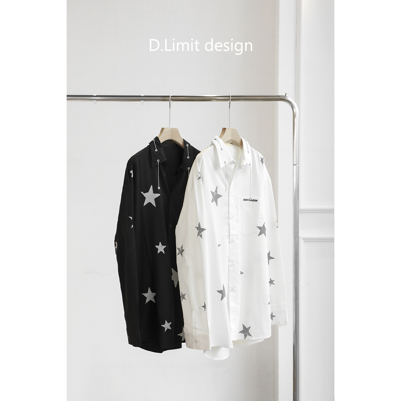 【小翱推荐】【D.Limit design】时尚反光满印星星衬衫