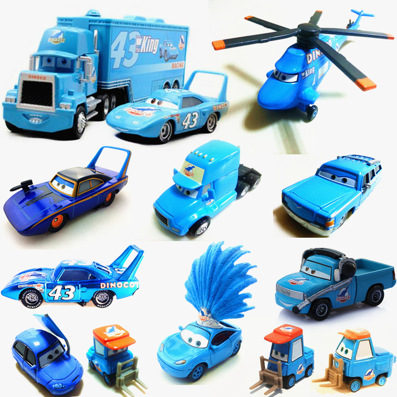 正版Mattel美泰汽车总动员玩具车合金车模 43号车王货柜粉丝系列