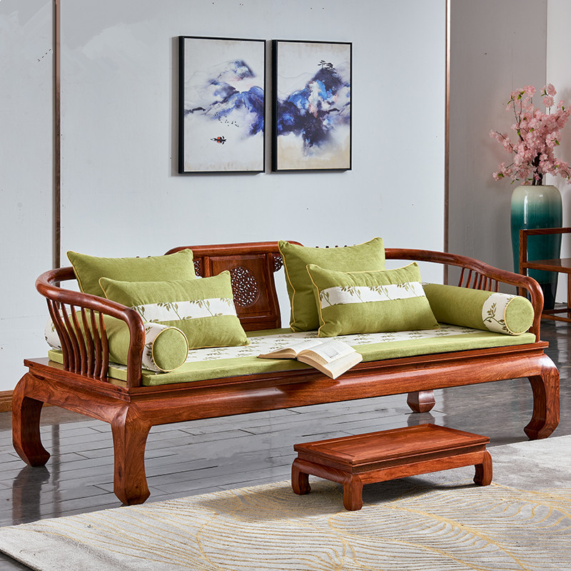 红木罗汉床新中式实木沙发床客厅家具仿古禅意床榻花梨木贵妃榻
