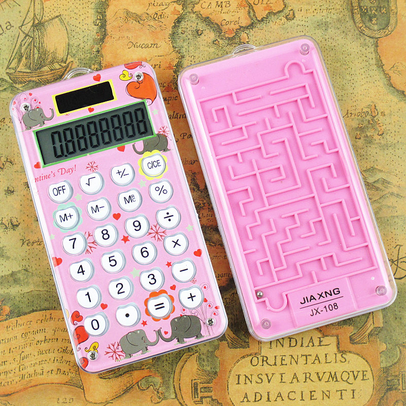 可爱迷你学生考试小计算器彩色 8位数 口袋便携式计算机mini包邮