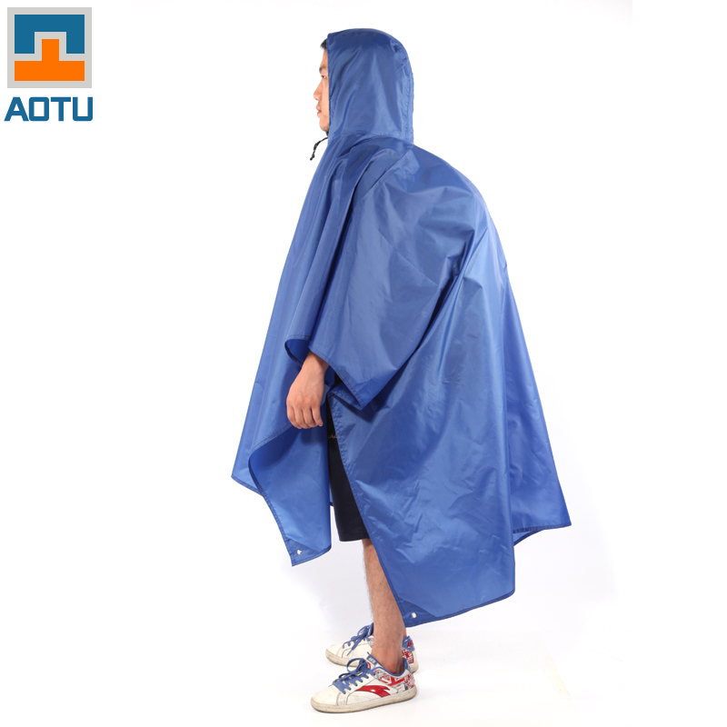 三合一多功能背包雨衣雨披登山雨衣可做防潮垫地布露营徒步旅游