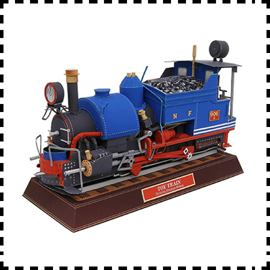 旧式蒸汽机车头纸模型 火车模型军武宅创意3D手工DIY 纸艺作业