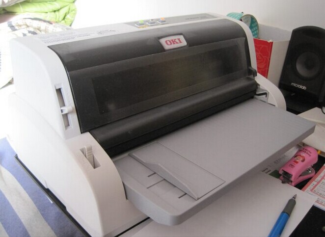 OKI 5100F二手针式一打印机平推 快递单发 票税控出库单高速连打
