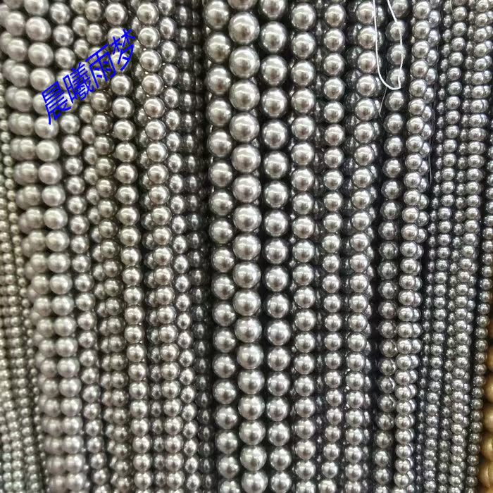 天然浅灰色贝珠散珠仿珍珠4-6-12mm半成品  DIY 手工饰品配件材料